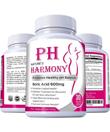 PURE PLANT HOME Boric Acid Suppositories 30 Count - 600mg - 100% Pure Made in USA - Buy Online on GoSupps.com