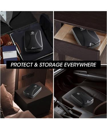 WINCENTPRO Biometric Gun Safe  Fingerprint Pistol Safe Car Handgun Safe Gun Lock Box Case Quick Access with Auto Open Lid - Buy Online on GoSupps.com