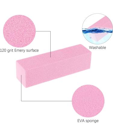 Buy Sussurro 10-Piece Pink Buffer Grinding Blocks for Nail Design | Nail Files & Polishing Blocks | Grit 120 for Professional Results - Buy Online on GoSupps.com