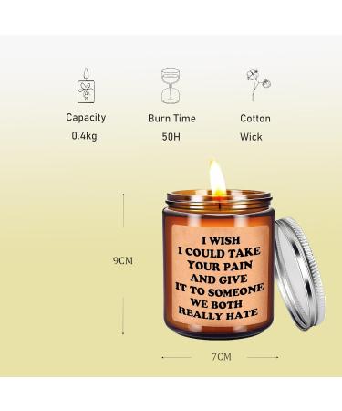 Soy Wax Lavender Scented Candle Gift for Women - Handmade 200g - 50 Hours Long Lasting Aromatherapy - Perfect Gift for Friend (I Wish) - Buy Online on GoSupps.com