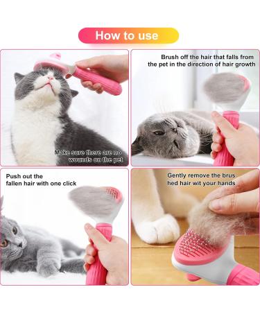 YETEE Dog Grooming Brush Slicker - Shedding Tool for Dogs & Cats - Pink - Buy Online on GoSupps.com