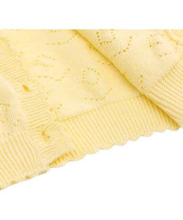 Famuka Baby Cardigan Jacket 12 Months Yellow | Soft Knitted Sweater for Boys & Girls - Buy Online on GoSupps.com