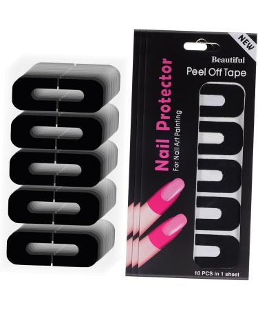 FRCOLOR 300 Sheets Nail Art Anti-Spill Stickers Nail Polish Nail Protector Nail Care Tools Nail Guards for Painting Nails Nail Tape Silica Gel Edge Sticker Tearable 3.00X2.50X0.10CMx3pcs As Shownx3pcs - Buy Online on GoSupps.com