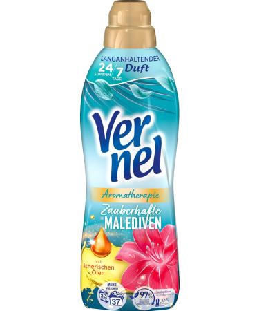Venel Aromatherapy Maledive Fabric Softener 12x37 WL - Long-Lasting Laundry Scent with Essential Oils 444 Washloads 814ml Recyclable Bottle - Fresh 24/7 - Buy Online on GoSupps.com