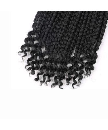 Layashow 12 Inch Crochet Bohemian Box Braids Curly Ends 6 Packs - Black Women Hair (1B 12 Inch) - Buy Online on GoSupps.com