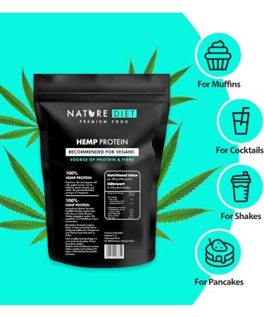 Nature Diet Hemp Protein 1000g - Vegan Plant-Based Protein Powder - Buy Online on GoSupps.com