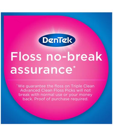 Dentek Triple Clean Floss Picks - Mint Flavor 90 Count | Buy Online for Fresh Breath & Oral Care - International Shipping Available - Buy Online on GoSupps.com