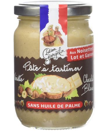LUCIEN GEORGELIN Lucien Georgelin Hazelnut Spread from Lot-et-Garonne/White Chocolate Palm Oil Free 280g - Pack of 6