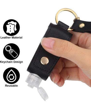 Portable Empty Travel Bottle Keychain - 1oz Reusable Mini Squeeze Bottle for Soap & Lotion - Black 9x3x3cm - Buy Online on GoSupps.com