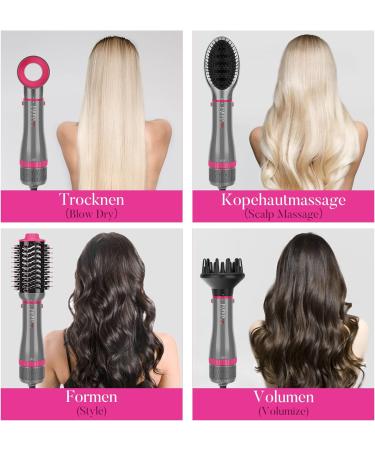 PARWIN PRO BEAUTY 4 in 1 Hair Dryer Brush Set with Ionic Care Technology - Hot Air Styler for Hair Styling - 1000 Watts - Gray - Buy Online on GoSupps.com