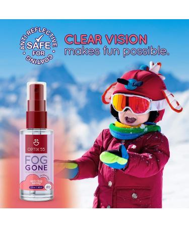 Optix 55 Anti Fog Spray for Glasses - Safe for All Lenses | Defogger for Eyeglasses, Mirrors, Swim Goggles 2oz - Buy Online on GoSupps.com