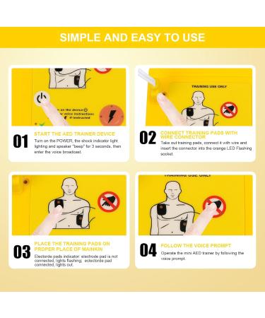 Mini AED Trainer XFT AED Training Device Set English Language Voice Prompts First Aid Train Machine for Automated External Defibrillator Trainee Student XFT-D0009 - Buy Online on GoSupps.com
