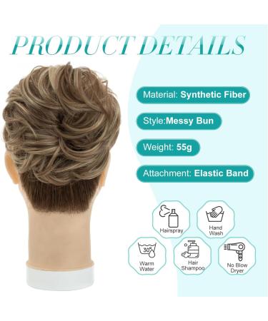 S-Noilite Messy Bun Hair Scrunchie - Light Brown/Ash Blonde Ponytail Extension - Buy Online on GoSupps.com