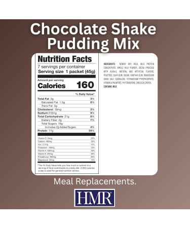 HMR 800 Shake Meal Replacement Mix | Chocolate Shake Powder to Support Healthy Weight Loss | 17g of Protein | Easy to Make | Low Calorie Food | 7 Servings Chocolate 11.13 Ounce (Pack of 1) - Buy Online on GoSupps.com