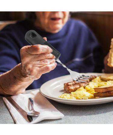 Elderly Tableware Handicapped Fork Spoon Angled Grip Spoon Disability People Elderly Aid Utensils Scoop Cutlery Feed Stainless - Buy Online on GoSupps.com