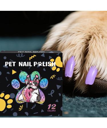 Dog Nail Polish | 12 Colors of Dog Nail Polish Quick-Drying Pens | Waterproof Fade-Resistant Pet-Friendly Formula Grooming Supplies for Small Animals - Buy Online on GoSupps.com