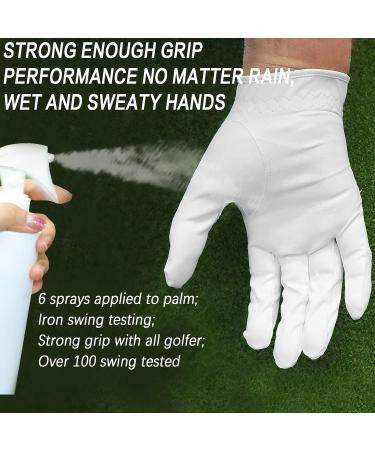FINGER TEN Men's Left Hand Golf Gloves Rain Grip 3 Pack - All Weather Durable in Small, Medium, Large, XL - White, Black, Blue, Red, Brown - Medium/Large Left - Buy Online on GoSupps.com