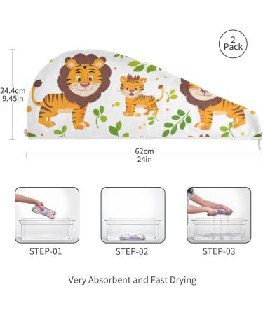 Shop Tiger Mother Kids Hair Towel 2 Pack | Super Absorbent Quick Drying Hair Turbans & Head Wraps for Women & Girls - International Shipping Available - Buy Online on GoSupps.com