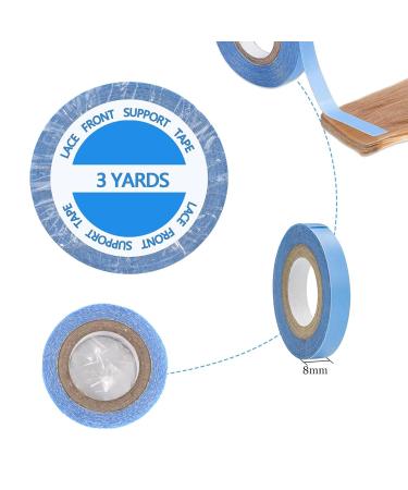 LINXINS Wig Tape Double Sided Extra Strong 2Rolls 0.8cm*3yard Hair Extension Tapes Lace Front Support Tape Roll Hair Tapes for Extensions Waterproof Wig Tape Toupee Tape(Blue) - Buy Online on GoSupps.com