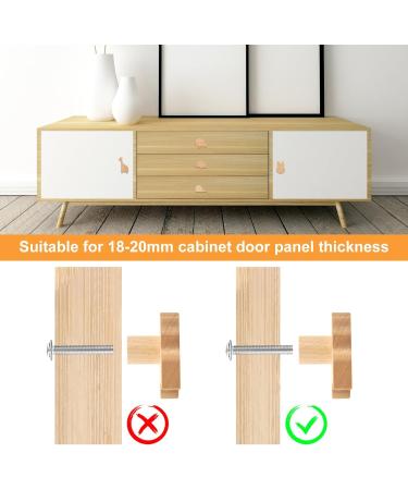 Briskore 6-Piece Animal Shape Wooden Cabinet Buttons for Children's Room - Elephant Drawer Handles & Furniture Knobs with Screws - Buy Online on GoSupps.com