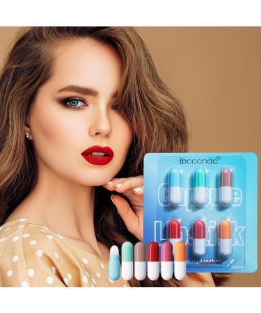 PUCHEN Lip Capsules Pills | Matte Lipstick for Women - Lipstick Lip Pencil Lip Stain Waterproof Matte 24 Hour Stay On - Buy Online on GoSupps.com