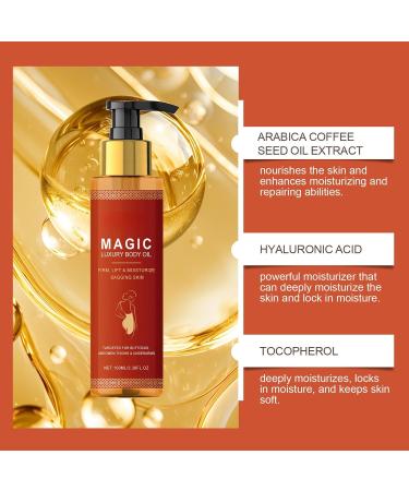 Huile raffermissante pour le corps magique lixir corporel de luxe la vitamine E huiles de rose musqu e & amande s rum Body Glow m lange corporel magique hydratant (1pcs) - Buy Online on GoSupps.com