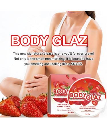 Body Gla-ze Strawberry Shortcake Body Gla-ze Body Butter Strawberry Body Butter for Women Brightening Body Lotion Firming Body Cream Body Lotion for Dry Skin Moisturizing Skincare Body Butter Cream - Buy Online on GoSupps.com