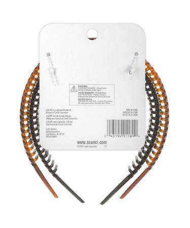 Scunci Effortless Beauty 1-Inch Wide Headbands, 2-Pack - Convenient Hair Accessory - Buy Online on GoSupps.com