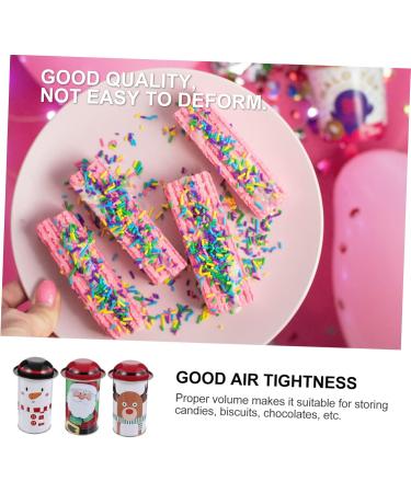 Healeved 6 Pcs Christmas Storage Box Christmas Metal Cans Xmas Goodie Boxes Cookie Boxes Seal Small Candy Box - Buy Online on GoSupps.com