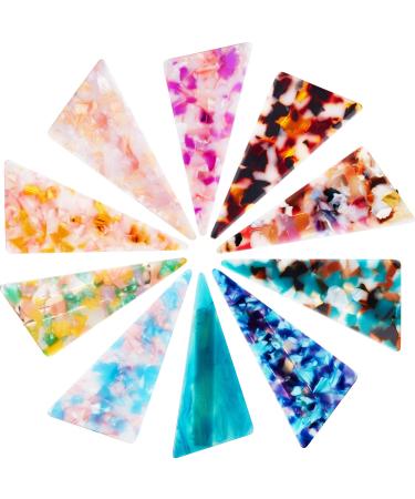 10 Pieces Acrylic Resin Hair Clips Hair Barrettes Geometric Alligator Hair Clips Colorful Marble Pattern Hairpins Hair Styling Clips for Women and Girls Hair Accessories