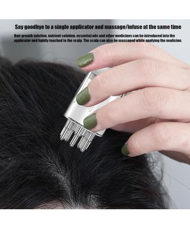 Oil Scalp Applicator | Refillable Multifunctional Oil Dispenser & Shampoo Brush | Scalee Scalp Oil Applicator for Hair Care - White - Buy Online on GoSupps.com