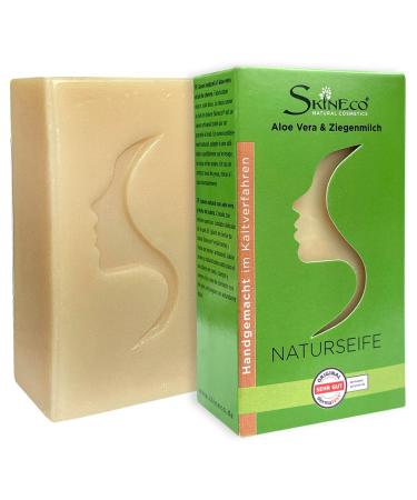 Skineco Natural soap | Sustainable goat milk soap with aloe vera | Soap for dry skin | Body soap | Handmade natural cosmetics | Facial cleansing | Clear skin | Gentle solid shower gel