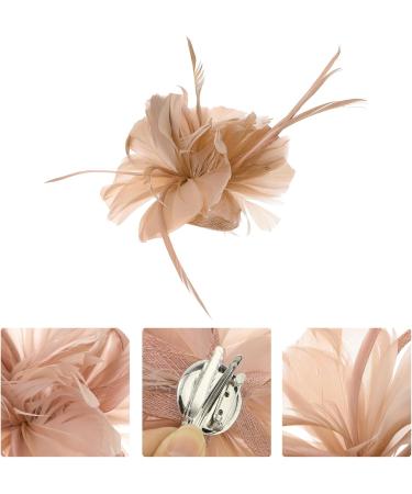 minkissy Flapper Hair Clips Flower Side Clip Flapper Headpiece Artificial Hair Pin Barrette for Women Lady (Nude Pink) Dusky Pink Fascinators for Wedding Tea Party - Buy Online on GoSupps.com