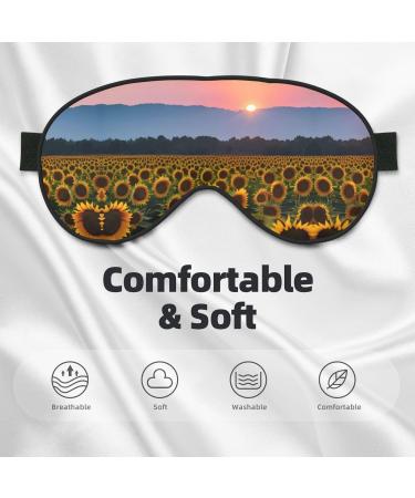Buy SSIMOO Sunflower Sun Print Double-Sided Eye Mask | Soft Light Blocking for Better Sleep Quality - Buy Online on GoSupps.com