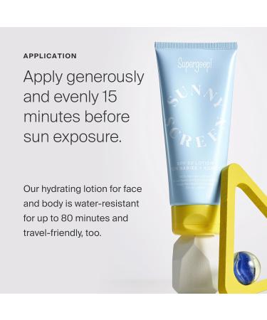Supergoop! Sunnyscreen SPF 50 - 100% Mineral Lotion for Babies & Kids | Non-Nano Hypoallergenic Pediatrician Tested Sunscreen - Buy Online on GoSupps.com