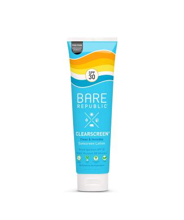 Bare Republic Clearscreen Sunscreen & Sunblock Body Lotion with Vitamin E, Broad Spectrum SPF 30, 5 Fl Oz