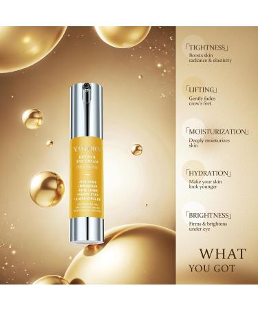 Retinol Under Eye Cream - Anti-Aging Eye Cream for Dark Circles and Puffiness Eye Bags Wrinkles Fine Lines Skin Care Treatment Hydrates & Lifts (20ml) 0.66 Fl Oz (Pack of 1) - Buy Online on GoSupps.com