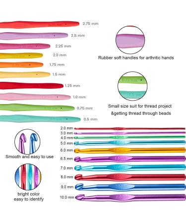 100pcs Crochet Hooks Set with Soft Grip Handles | Complete Crochet Kit for Beginners and Experts | Yarn Knitting Needles and Accessories | Green - Buy Online on GoSupps.com