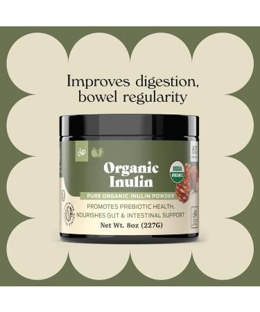 Pure Organic Inulin Powder Fiber Supplement - (Jerusalem Artichoke) Prebiotic Bulk Inulin Fiber Powder 8oz Digestion & Gut Health - Buy Online on GoSupps.com