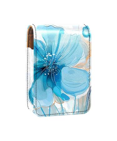 Travel Lipstick Organizer Case Lipstick Case Portable Makeup Bag With Mirror Flower Blossoms in Pastel N867e3nwgu
