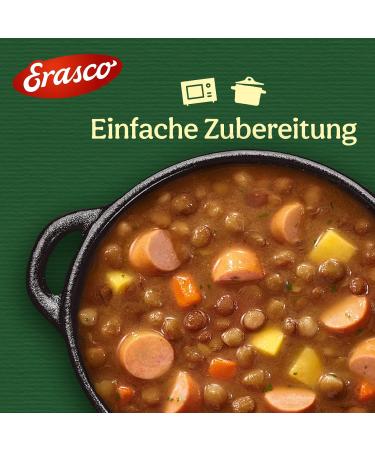 Erasco Lentil Stew with Sausages - Pack of 3 (3 x 400g) | Buy Internationally - Gourmet Ready Meals - Buy Online on GoSupps.com