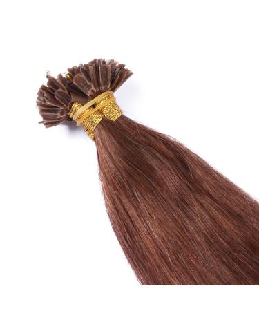Buy 100% Remy Keratin Bonding Hair Extensions - #33 Red Brown 60cm 300 Strands | High-Quality U-Tip Extensions by Novon - Buy Online on GoSupps.com
