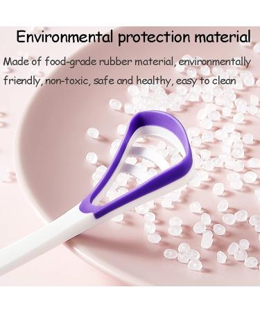 Premium Ayurvedic Tongue Scraper - Antimicrobial Oral Health Tool for Bad Breath | 180x30mm Purple - Buy Online on GoSupps.com