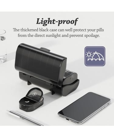 Weekly Pill Organizer 2x a Day | Travel AM PM Pill Box with Privacy Protection | 7-Day Large Capacity for Medications & Supplements - Buy Online on GoSupps.com