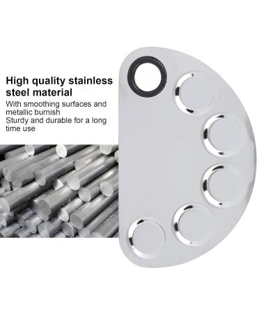 Professional Stainless Steel Makeup Mixing Palette & Spatula - Perfect for Foundations Eye Shadows Lipsticks & Nail Art - Buy Online on GoSupps.com