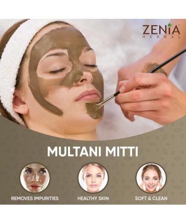 Zenia Pure Fullers Earth Powder 100g - Multani Mitti Mud Face Pack | Bentonite Indian Healing Clay | 100% Natural Mask - Buy Online on GoSupps.com