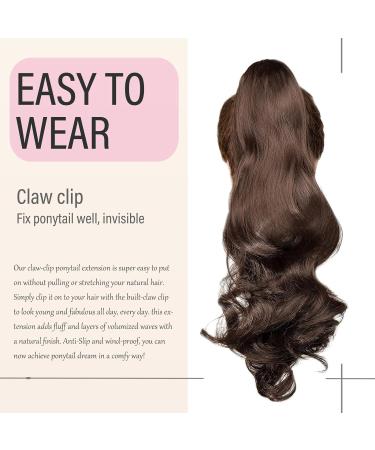 Dcbaboo Ponytail Extension Curly 18inch Claw Clip in Ponytail Hair Extensions Long Wavy Synthetic Pony tails Natural Wave One Piece Hairpiece Fake Ponytail for Women Ash Brown 18 inch 140g Ash Brown - Buy Online on GoSupps.com