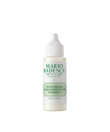 Mario Badescu Hyaluronic Emulsion with Vitamin C Face Serum - Skin Brightening Serum with Hydrating Light Silky Formula - Restores Radiance for Fresh and Youthful Skin 1 Fl Oz