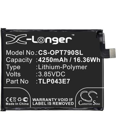 Buy 3.85V TLP043E7 Revvl 5G Battery Replacement - 4250mAh Compatible for Revvl 5G - Fast International Shipping - Buy Online on GoSupps.com