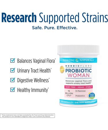Nordic Naturals Flora Probiotic for Women - 15 Billion CFU, 60 Capsules - Buy Online on GoSupps.com